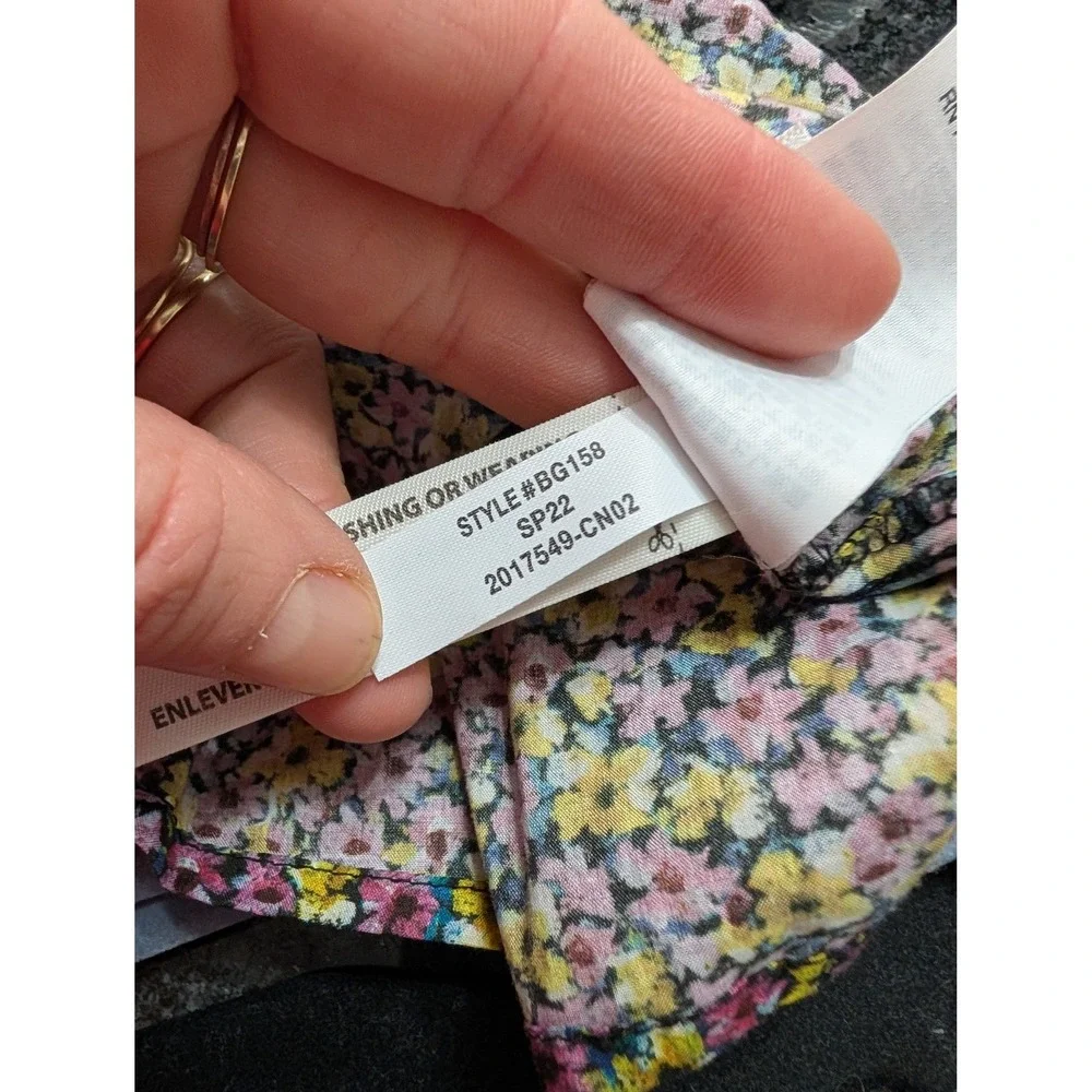 J. Crew Liberty‎ Fabric Smocked Top Busy Izzy Floral Square Neck NWTs size 0
